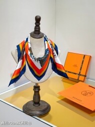 에르메스 Hermès 로고 패션 디자인 캐주얼 스카프 90*90cm