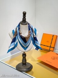 에르메스 Hermès 로고 패션 디자인 캐주얼 스카프 90*90cm