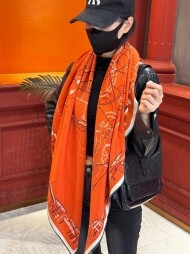 에르메스 Hermès 모던 디자인 패턴 캐주얼 스카프