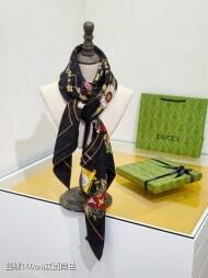 구찌 GUCCI 모던 클래식 빈티지 패턴 캐주얼 스카프