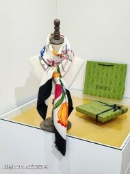구찌 GUCCI 모던 클래식 빈티지 패턴 캐주얼 스카프
