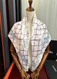 샤넬 CHANEL 로고 모던 클래식 패턴 캐주얼 스카프