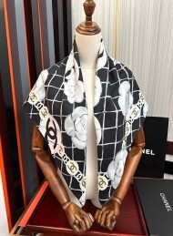 샤넬 CHANEL 로고 모던 클래식 패턴 캐주얼 스카프