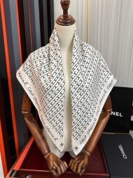 샤넬 CHANEL 로고 모던 클래식 패턴 캐주얼 스카프