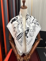 샤넬 CHANEL 로고 모던 클래식 패턴 캐주얼 스카프