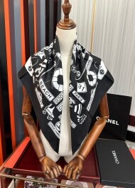 샤넬 CHANEL 로고 모던 클래식 패턴 캐주얼 스카프