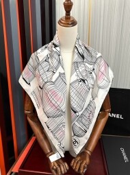 샤넬 CHANEL 모던 디자인 패턴 캐주얼 스카프