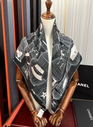 샤넬 CHANEL 모던 디자인 패턴 캐주얼 스카프