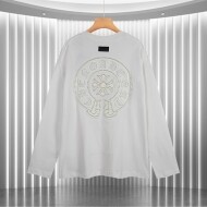 크롬하츠 Chrome Hearts 진주 자수 캐주얼 라운드 커플 긴팔 티셔츠