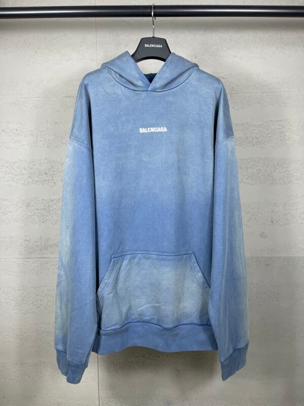 위핑,발렌시아가 BALENCIAGA 로고 프린트 캐주얼 루즈핏 긴팔 커플 후드