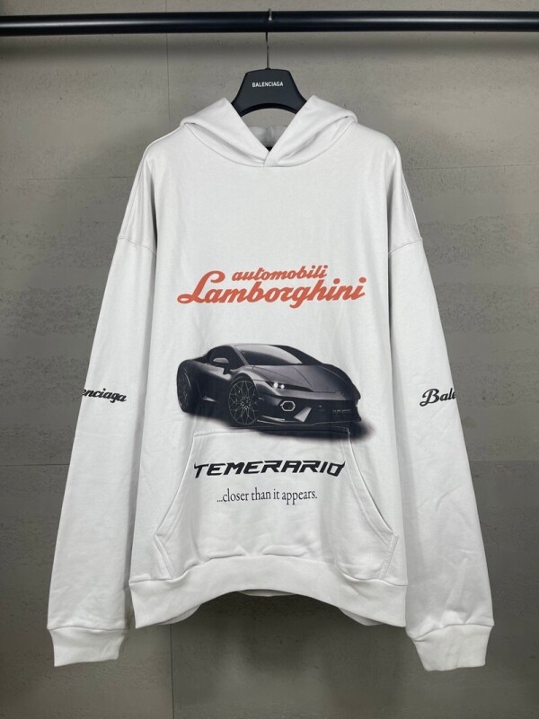 위핑,발렌시아가 BALENCIAGA 람보르기니 콜라보레이션 긴팔 커플 후드
