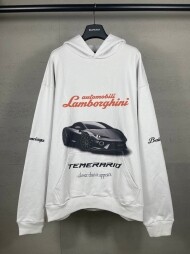 발렌시아가 BALENCIAGA 람보르기니 콜라보레이션 긴팔 커플 후드