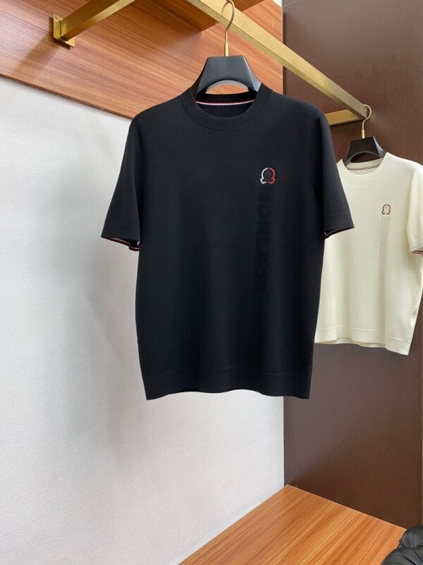 위핑,몽클레르 MONCLER 모던 클래식 캐주얼 니트 반팔 티