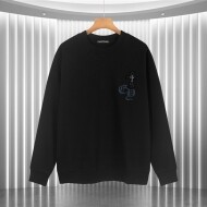 크롬하츠 Chrome Hearts 십자가자수+철물로고 라운드커플긴팔맨투맨