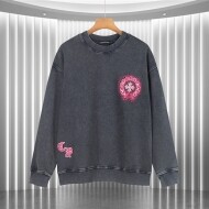 크롬하츠 Chrome Hearts 패션 프린트 캐주얼 워싱 라운드 긴팔 커플 맨투맨