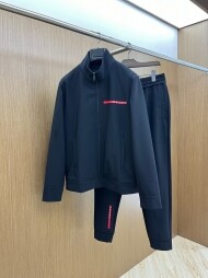 프라다 PRADA 남성 클래식 캐주얼 긴팔 팬츠 세트
