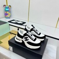 샤넬 CHANEL 듀얼 C 로고 키높이 통기성 여성 운동화