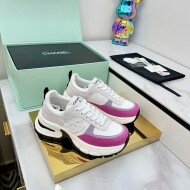 샤넬 CHANEL 듀얼 C 로고 키높이 통기성 여성 운동화