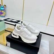 샤넬 CHANEL 듀얼 C 로고 키높이 통기성 여성 운동화
