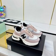 샤넬 CHANEL 듀얼 C 로고 키높이 통기성 여성 운동화