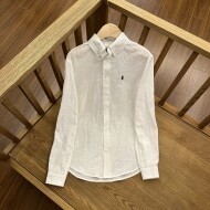 폴로 랄프로렌 RALPH LAUREN 조랑말 자수 로고 린넨 소재 커플 셔츠