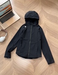 데상트 DESCENTE 클래식 로고 캐주얼 얇은 여성 후드 코트