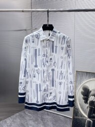 펜디 FENDI 트렌드 디자인 패턴 캐주얼 긴팔 셔츠