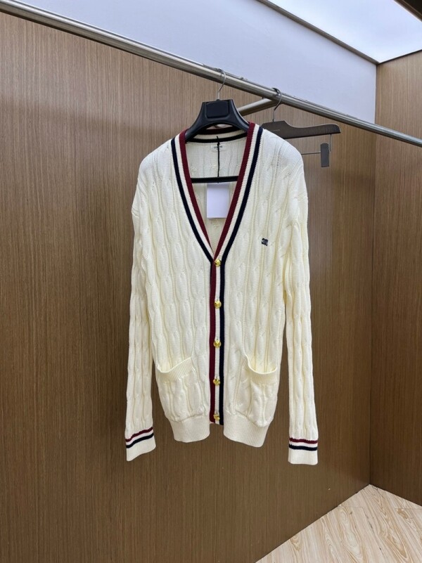 위핑,셀린느 CELINE 클래식 요소 디자인 캐주얼 니트 카디건