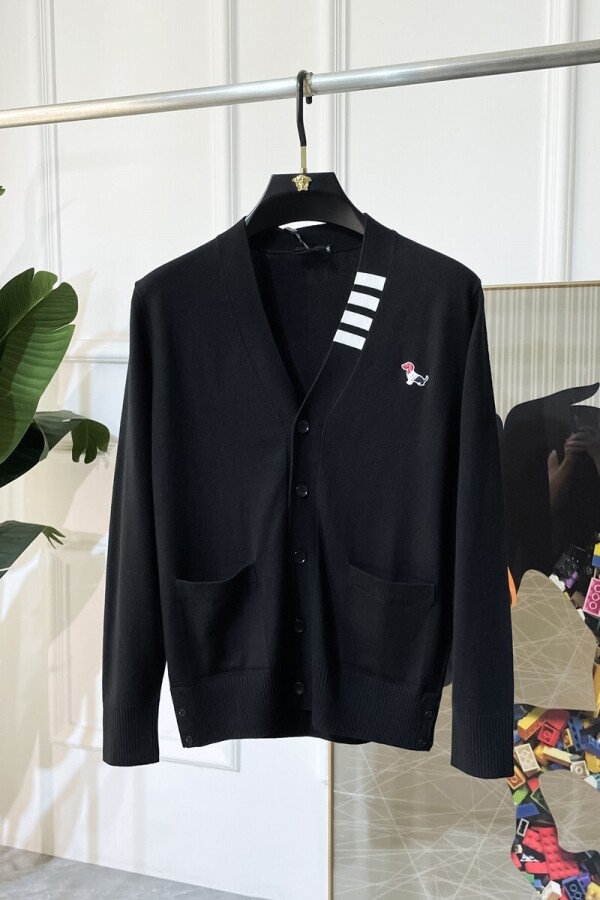 위핑,톰브라운 Thom Browne 클래식 요소 디자인 캐주얼 니트 카디건