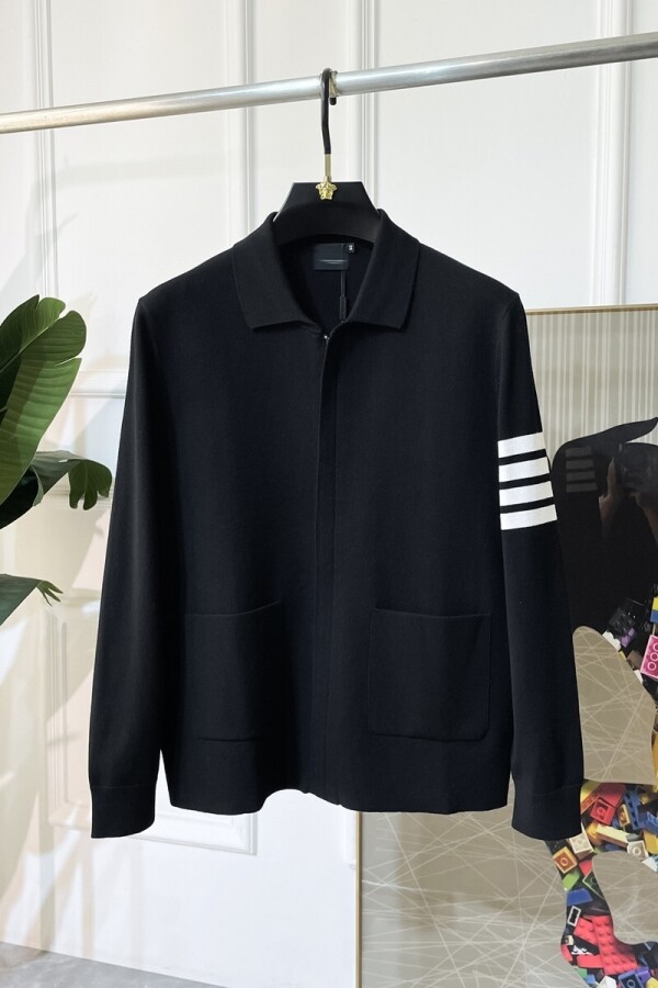 위핑,톰브라운 Thom Browne 클래식 요소 디자인 캐주얼 니트 카디건