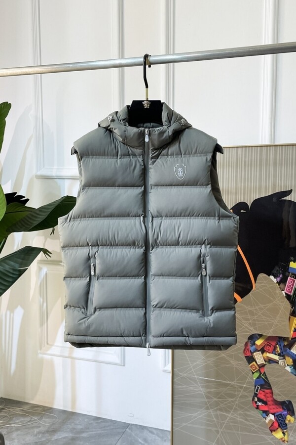위핑,브루넬로 쿠치넬리 Brunello Cucinelli 모던 클래식 캐주얼 다운 베스트 코트
