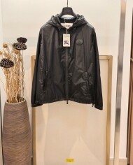 버버리 BURBERRY 클래식 로고 캐주얼 나일론 후드 트렌치코트 남녀공용
