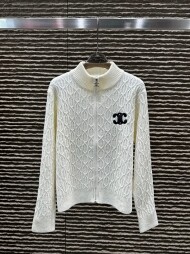 셀린느 CELINE 클래식 무늬 자카르 집업 니트 카디건