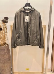 버버리 BURBERRY 클래식 로고 캐주얼 나일론 후드 트렌치코트 남녀공용