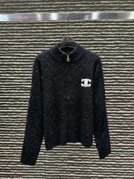 셀린느 CELINE 클래식 무늬 자카르 집업 니트 카디건