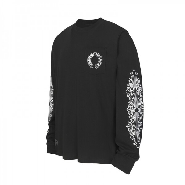위핑,크롬하츠 Chrome Hearts 클래식 요소 프린트 디자인 캐주얼 긴팔 티셔츠 남녀공용
