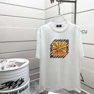 펜디 FENDI 트렌디한 디자인 캐주얼 반팔 티 남녀 공용