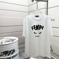 펜디 FENDI 트렌디한 디자인 캐주얼 반팔 티 남녀 공용