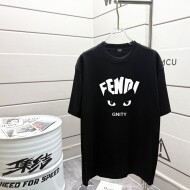 펜디 FENDI 트렌디한 디자인 캐주얼 반팔 티 남녀 공용