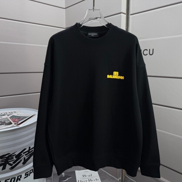 위핑,발렌시아가 BALENCIAGA 로고 패션 트렌드 캐주얼 긴팔 티셔츠 남녀 공용