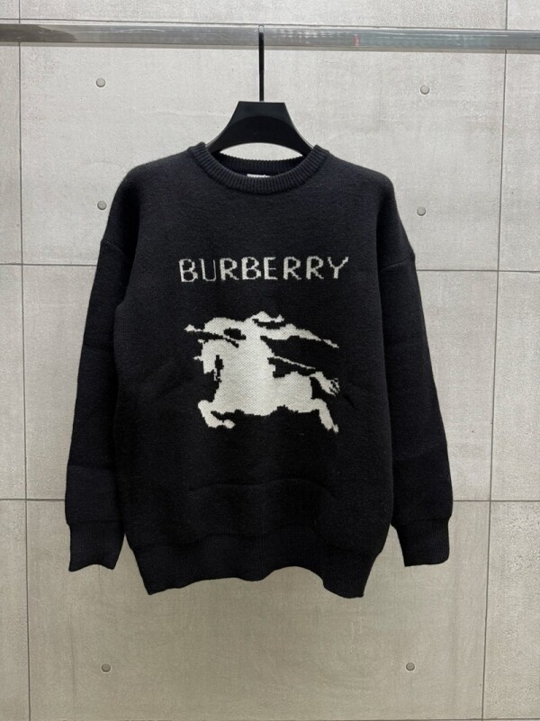 위핑,버버리 BURBERRY 로고 모던 클래식 캐주얼 니트