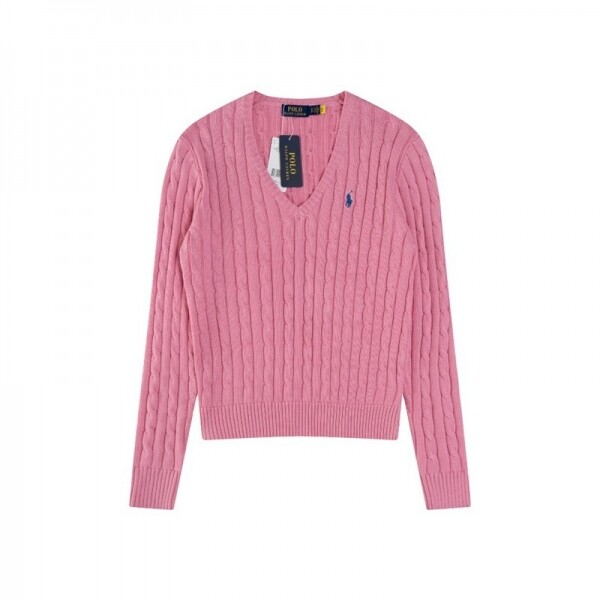 위핑,폴로 랄프로렌 RALPH LAUREN 자수 브이넥 긴팔 니트 톱