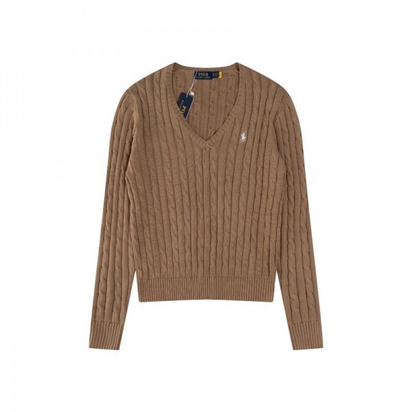 위핑,폴로 랄프로렌 RALPH LAUREN 자수 브이넥 긴팔 니트 톱