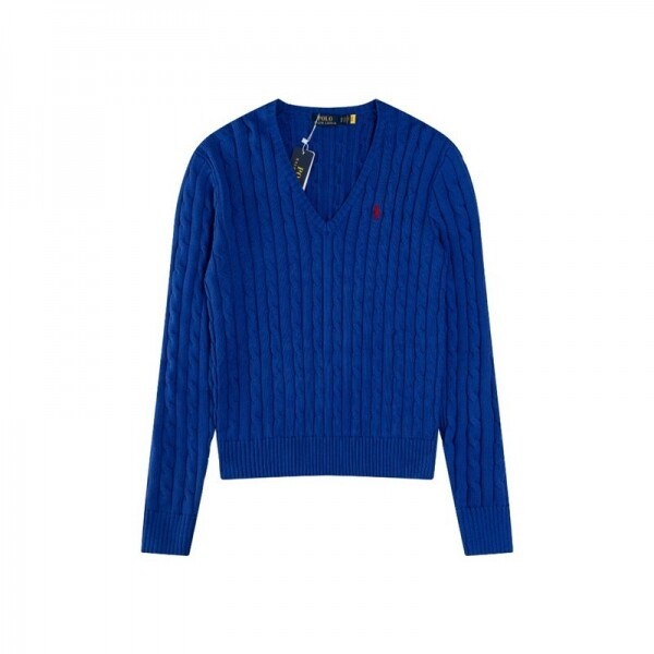 위핑,폴로 랄프로렌 RALPH LAUREN 자수 브이넥 긴팔 니트 톱