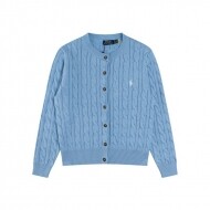 폴로 랄프로렌 RALPH LAUREN 자수 로고 긴팔 니트 카디건 톱