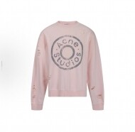 아크네 스튜디오 Acne Studios 대미지 라운드 로고 모던 남녀 긴팔 맨투맨