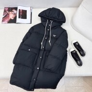 프라다 PRADA 모던 심플 커플 롱 패딩 코트