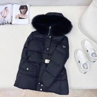 프라다 PRADA 모던 심플 여성 따뜻한 패딩 코트
