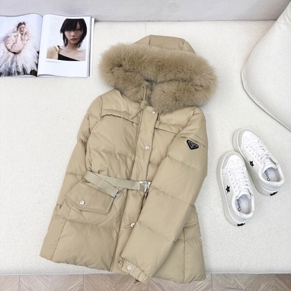 위핑,프라다 PRADA 모던 심플 여성 따뜻한 패딩 코트