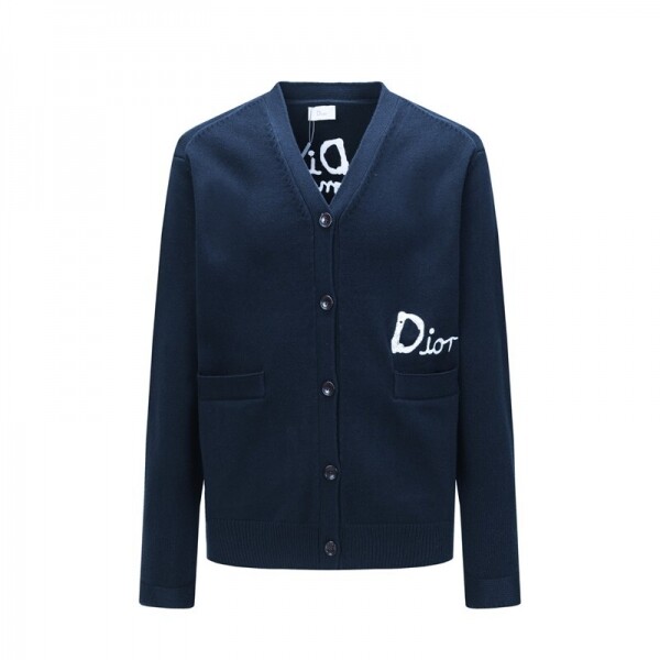 위핑,디올 DIOR 브이넥 영문 자가드 패션 남녀 니트 카디건